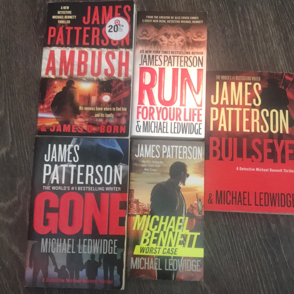 James Patterson -5 books:Michael Bennett thrillers
